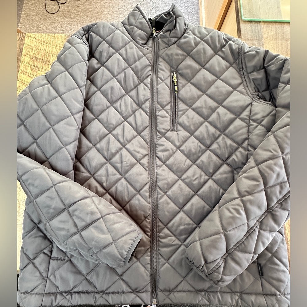 Hawke & Co Men's Quilted Charcoal Puffer Jacket Size L NWOT